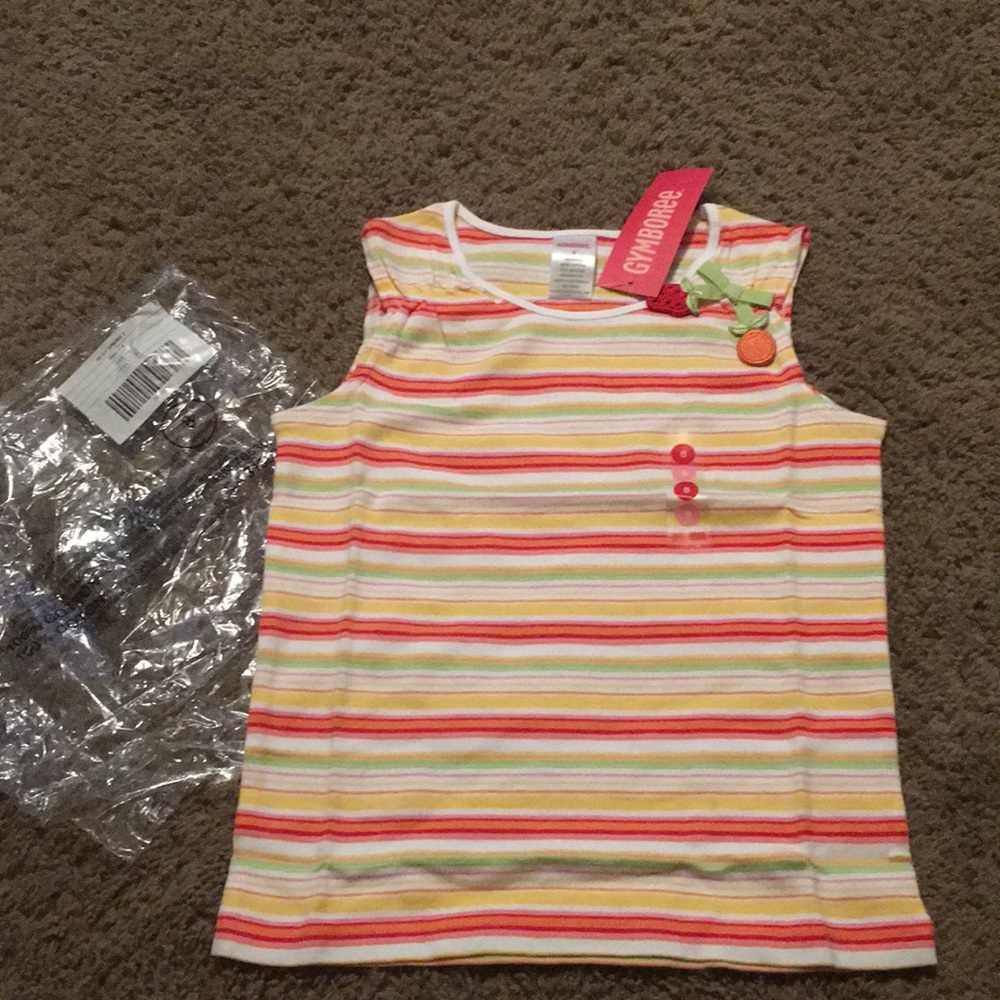 NWTs Gymboree Tutti Fruity striped top Size 8